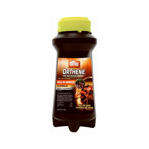 Ortho 0282210 Orthene Fire Ant Killer, Powder, Home Lawns, Near Ornamental Plants, 12 oz Bottle
