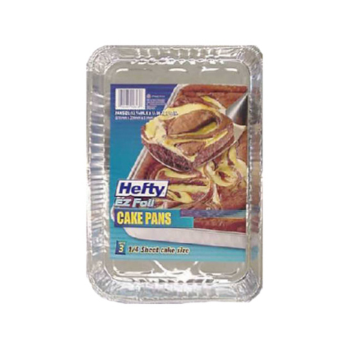 Hefty 00Z90843-XCP12 Cake Pan EZ Foil 8-1/4" W X 12-1/4" L 3 - pack of 36