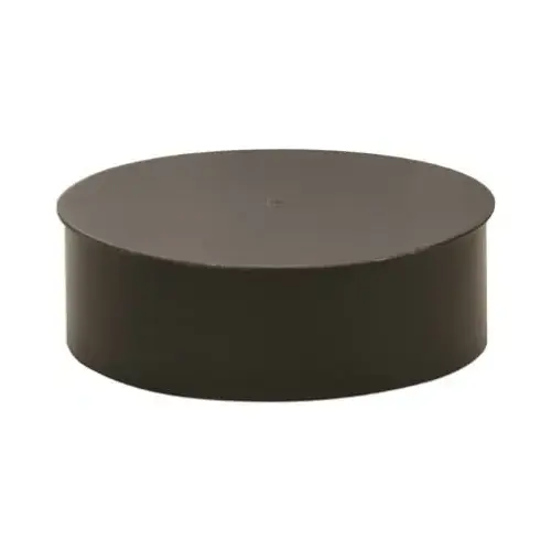 Black Stove Pipe Clean Out Tee Cap, 24-Ga., 5-In.
