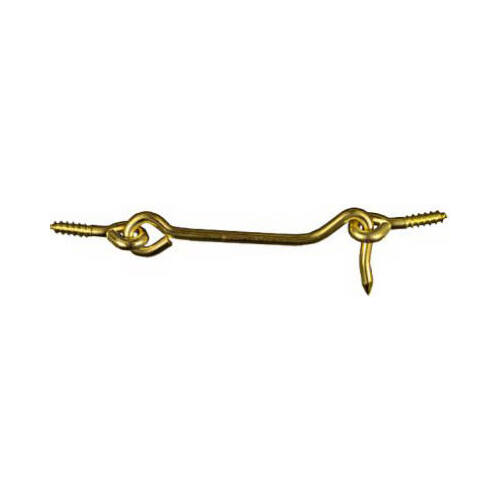 V2001 4" Hook & Eye Solid Brass Finish