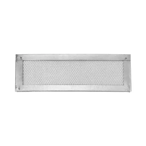 Construction Metals SCV168-1/8 16 x 8-In. Galvanized Steel Flat Screen Vent Gray