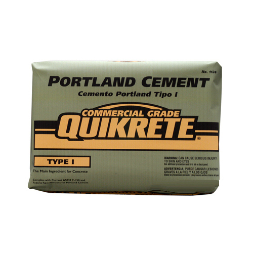 Quikrete 1124-47-XCP48 Portland Cement, Gray, Solid, 47 lb Bag - pack of 48