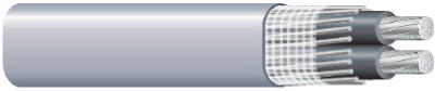 Southwire 13088002 Service Entrance Cable, 3 -Conductor, Aluminum Conductor, PVC Insulation, Gray Sheath, 600 V