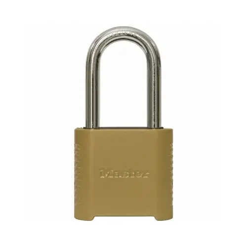 Padlock 175DLH 4-1/8" H X 2" W Steel Resettable Combination Brass