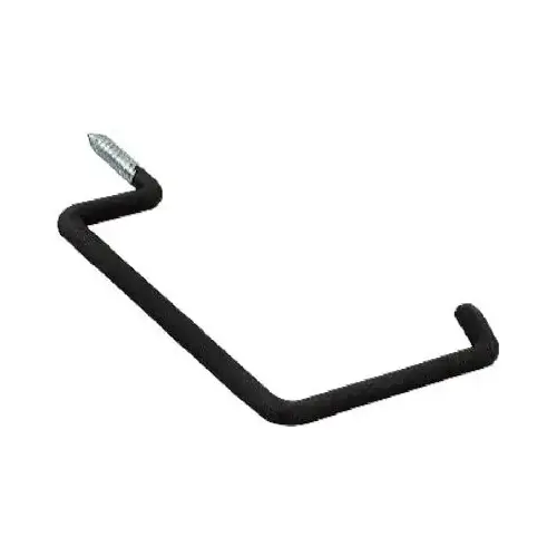 Utility Hanger 6.8" L Vinyl Coated Black Steel 50 lb. cap. Vinyl Coated - pack of 25