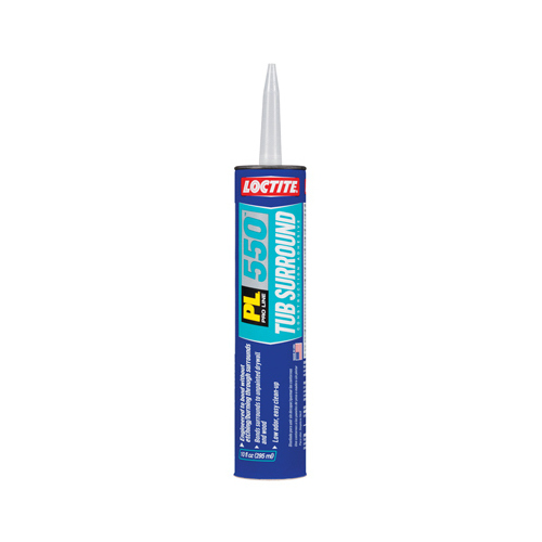 Loctite 1402263 Construction Adhesive PL 550 Tub Surround Acrylic Latex 10 oz Cream