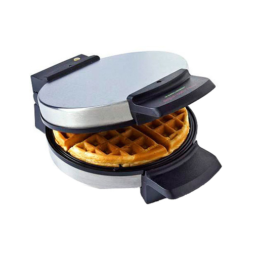 Black+Decker WMB500 Belgian Waffle Maker Brushed Silver Stainless Steel Brushed
