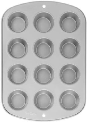 WILTON 191003172 Muffin Pan 4.3" W X 15.4" L Silver Silver