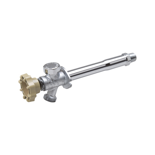 B&K 104-825HC Anti-Siphon Frost-Free Sillcock Valve, 1/2 x 3/4 in Connection, MPT x Hose, 125 psi Pressure, Brass Body