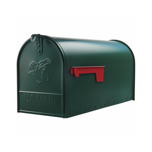 Gibraltar Mailboxes E1600G00 Mailbox Gibraltar es Elite Classic Galvanized Steel Post Mount Green Powder Coated