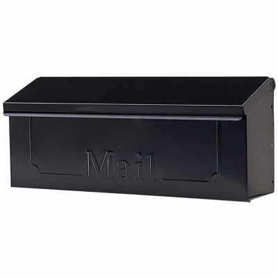 Gibraltar Mailboxes THHB0001 Townhouse Black Steel Horizontal Wall-Mount Mailbox