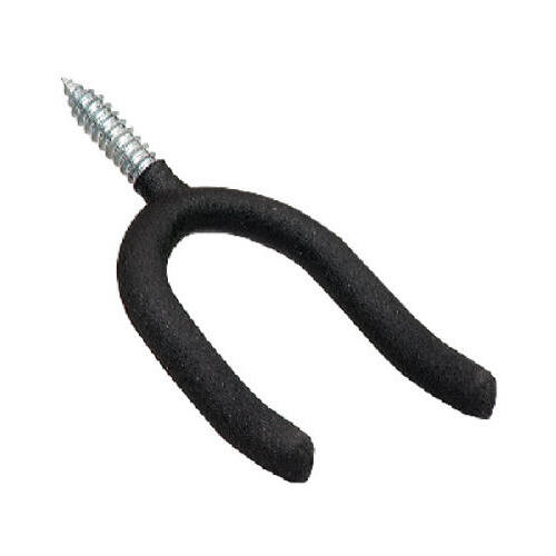 Tool Holder Hook, 50 lb, Screw Mounting, Steel, Black - pack of 25