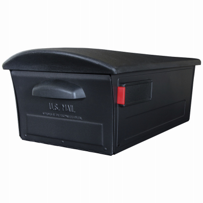 Gibraltar Mailboxes RSKB0000 Mailbox Gibraltar es Mailsafe Classic Plastic Post Mount Black Powder Coated