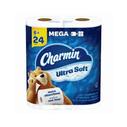 Ultra Soft Mega Roll Bath Tissue, 2-Ply - pack of 18