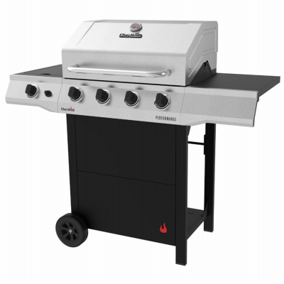 Char-Broil 463351021-DI Performance Gas Grill with Chef's Tray, Liquid Propane, 2 ft 1/2 in W Cooking Surface, Steel Black/Silver