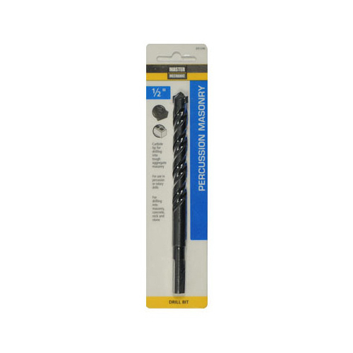 Percussion Masonry Drill Bit, 1/2 x 6-In.