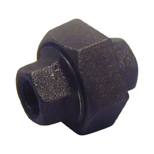 3/4 In. Ground Joint Malleable Black Iron Union