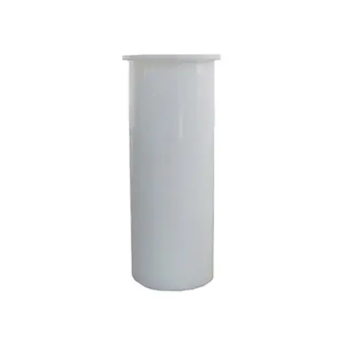 Flanged Kitchen Drain Tailpiece, White PVC, 1.5 x 4-In.