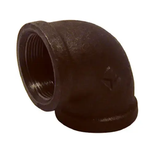 1/2 In. 90 Deg. Malleable Black Iron Elbow (1/4 Bend)