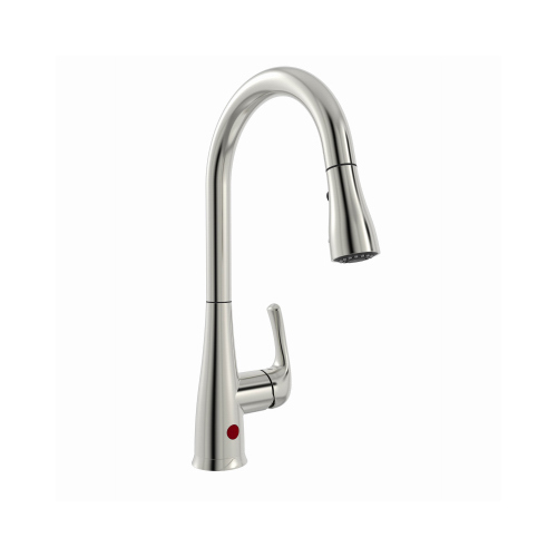 Motion-Sensor Kitchen Faucet With Pull-Down Spray, Single Handle, Satin Nickel