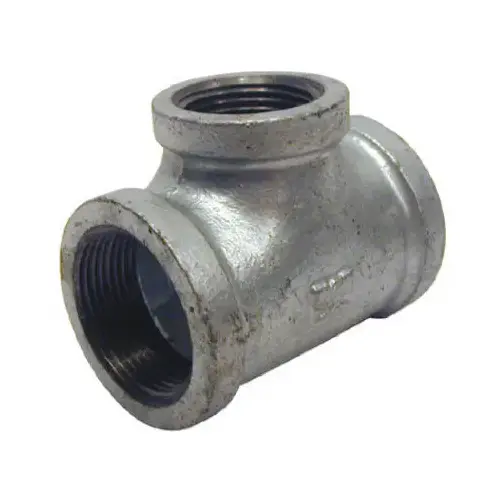 Galvanized Metal Pipe Fitting, Reducing Tee, 3/4 x 1/2 x 1/2-In.