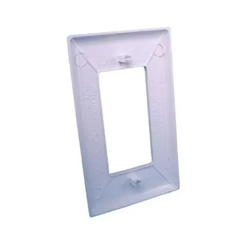 US Hardware E-122C Wallplate, Plastic, White