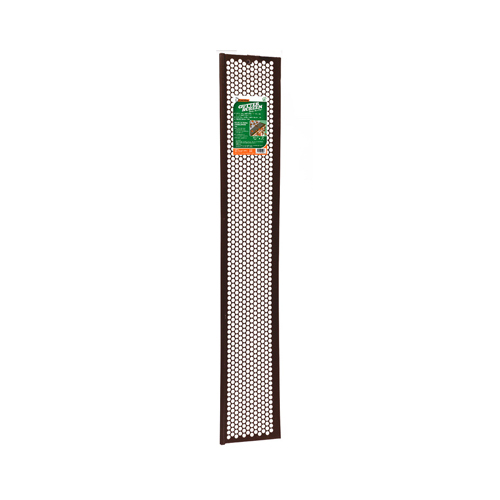 Thermwell Products G636BR Gutter Screen, 3 ft L, 6-5/8 in W, Vinyl, Brown
