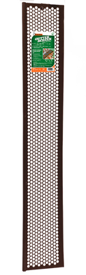 Thermwell Products G636BR Gutter Screen, 3 ft L, 6-5/8 in W, Vinyl, Brown