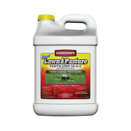 Lawn and Pasture Fertilizer, 2.5 gal Can, Liquid, 20-0-0 N-P-K Ratio Blue