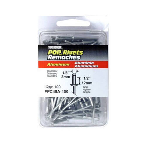 FPC Corporation FPC48A-100 Long Aluminum Rivets pack of 100