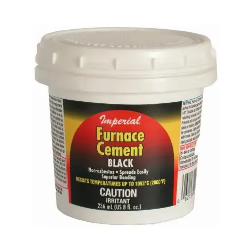 Furnace Cement, Paste, Black, 8 oz Tub