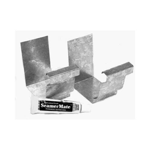 Gutter Seamer With Seamermate, Mill Finish Galvanized Steel Pair Gray