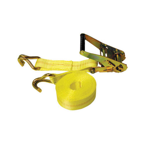 Tie-Down Strap, 2 in W, 16 ft L, 3333 lb Working Load, J-Hook End Other