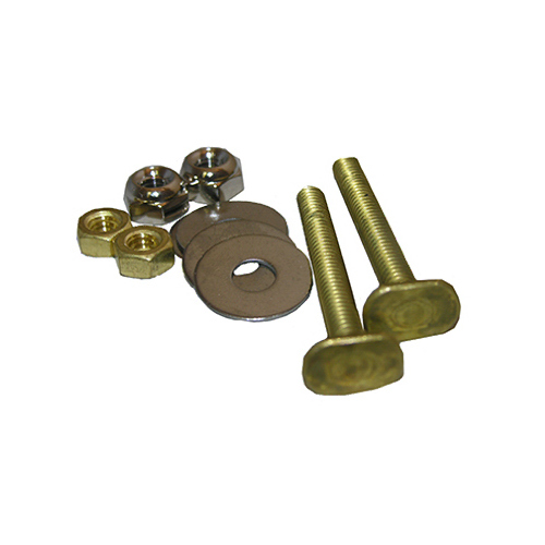 Toilet Closet Bolt Set, Code Brass, .25 x 2.25-In. - pack of 6