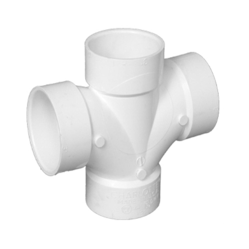 Schedule 40 PVC Double Sanitary Tee, 3-In.