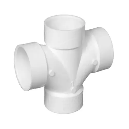 Schedule 40 PVC Double Sanitary Tee, 4-In.