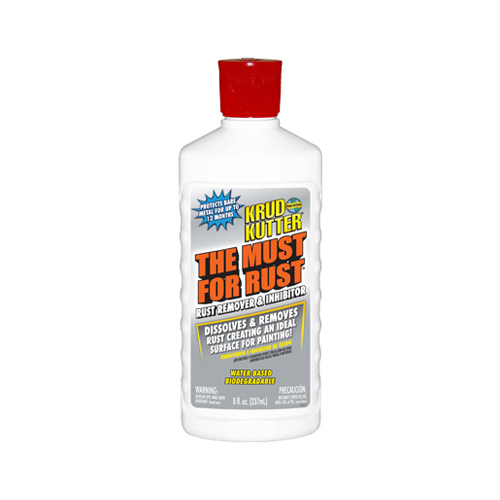 The Must for Rust Rust Remover and Inhibitor, Liquid, Mild, Light Green, 8 oz, Flip-Top Bottle