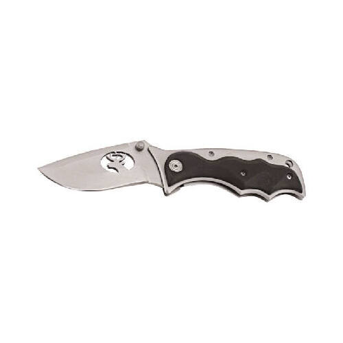 FROST CUTLERY COMPANY 15-451B Deer Head Tactical Folder Knife, 3-In. Blade