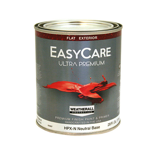 Ultra Premium Exterior WeatherAll Latex Paint, Flat Neutral Base, 1-Qt.