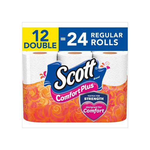 Comfortplus Bath Tissue, 1-Ply, 231 Sheet Rolls - pack of 48