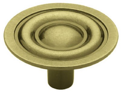 Liberty Hardware P635BCH-AB-C7 Cabinet Knob, Target Round, Antique Brass, 1-5/16-In.