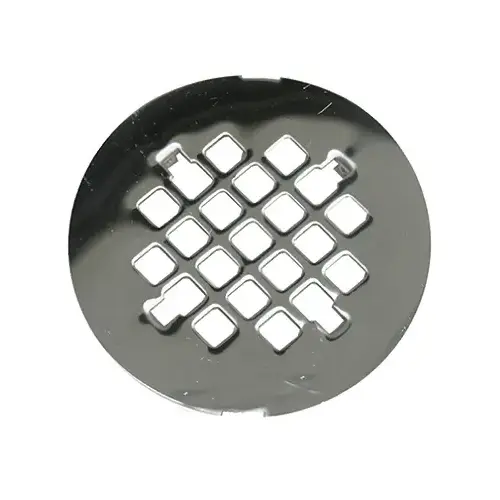 Shower Drain Grate, Snap In, Chrome Plated, 4-1/4-In.