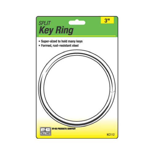 HY-KO PROD CO KC112 Split Key Ring, Super Size, Stainless Steel