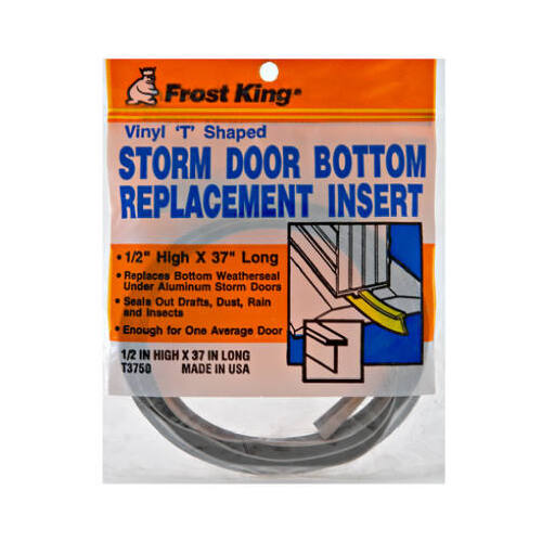 Thermwell Products T3750 37Inch Gray Vinyl Storm Door Bottom T Section