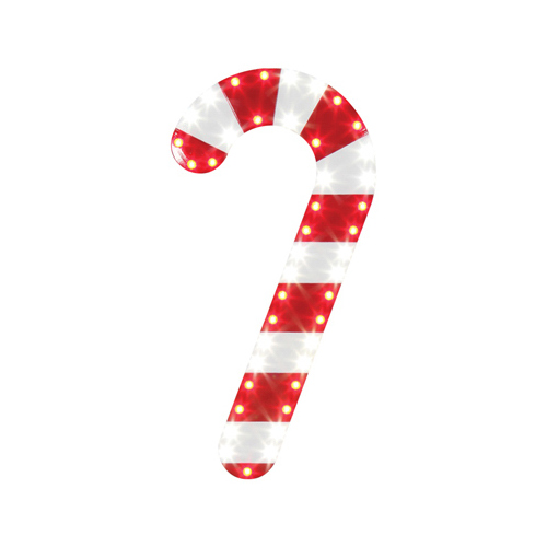 Outdoor Decor Candy Cane, Super Bright LED Lights, 16-In.