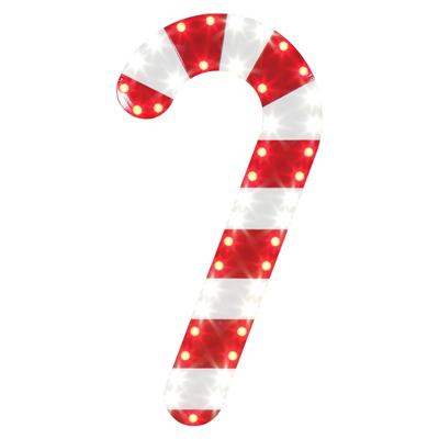 LEDUP MANUFACTURING GROUP LTD HGICC16RDPW Outdoor Decor Candy Cane, Super Bright LED Lights, 16-In.