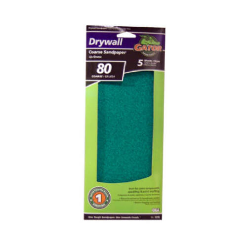 ALI INDUSTRIES 7275 Premium Drywall Paper, Pre-Cut, 80-Grit  pack of 5