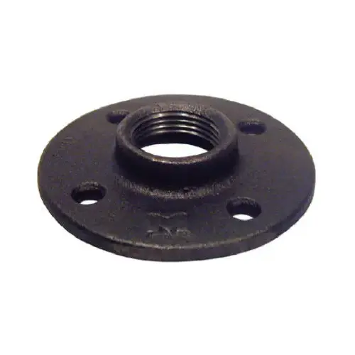 1/2 In. x 3 In. Black Iron Floor Flange