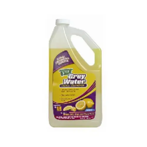 Water Odor Control, 32 oz Bottle, Liquid, Lemon Clear/Light Straw