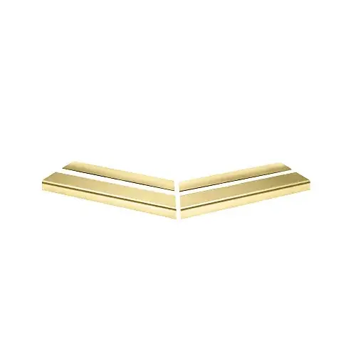 Polished Brass 12" Mitered 135 Degree Corner Cladding for RG200 Series Base Shoe